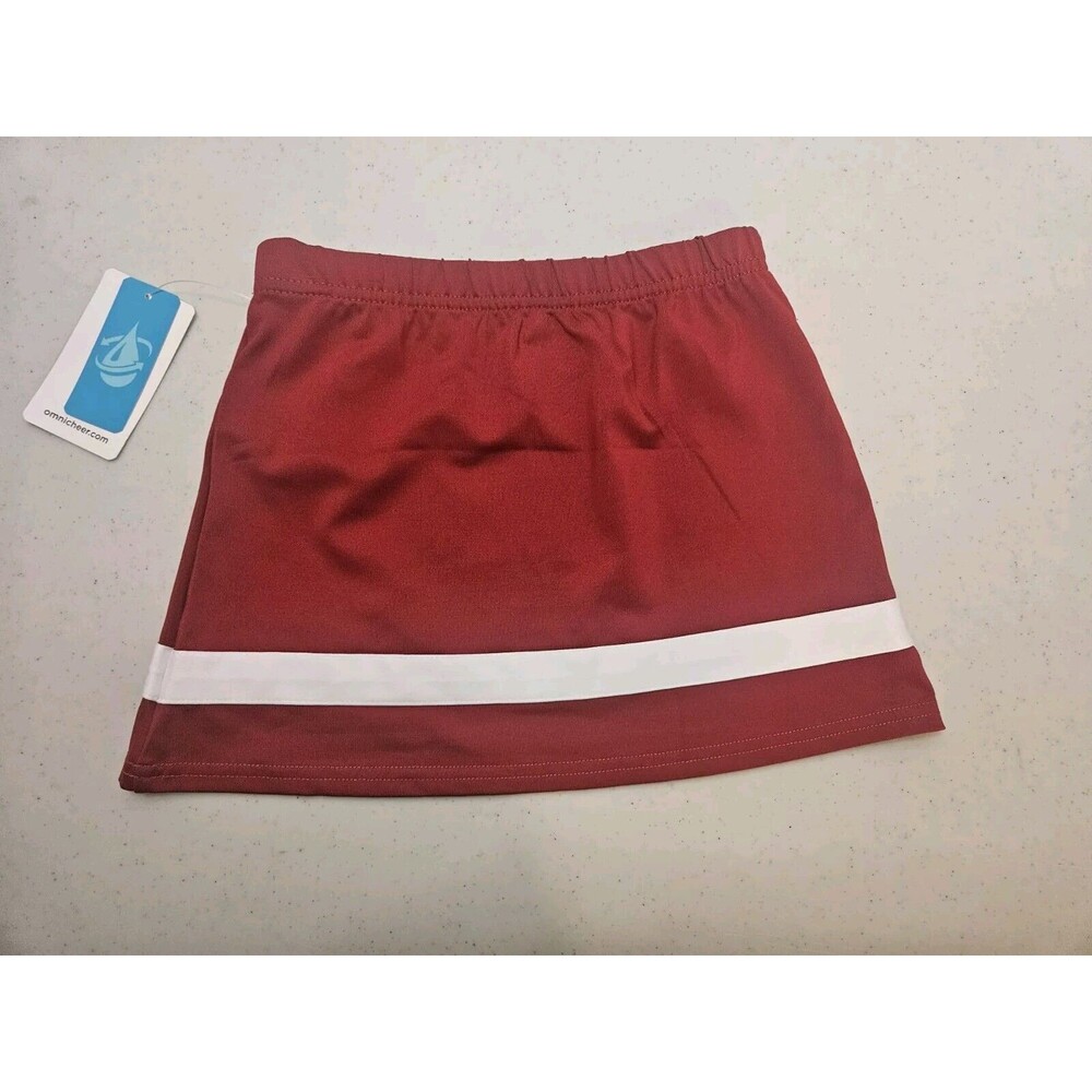 NWT Cheer Uniform Red Chasse Classic Cheerleading Skirt Sz Youth Large Omnicheer